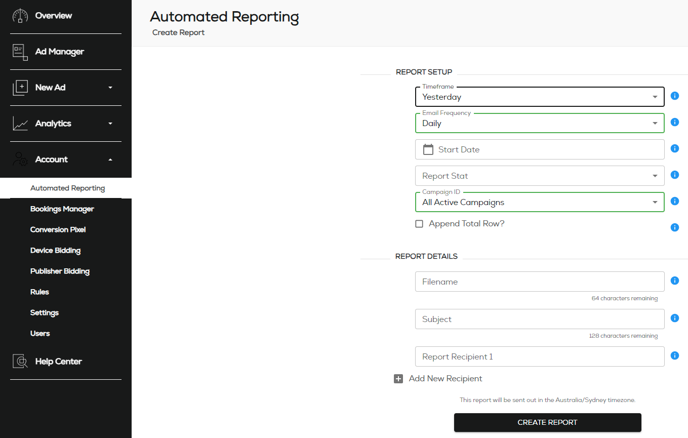 Automated reporting