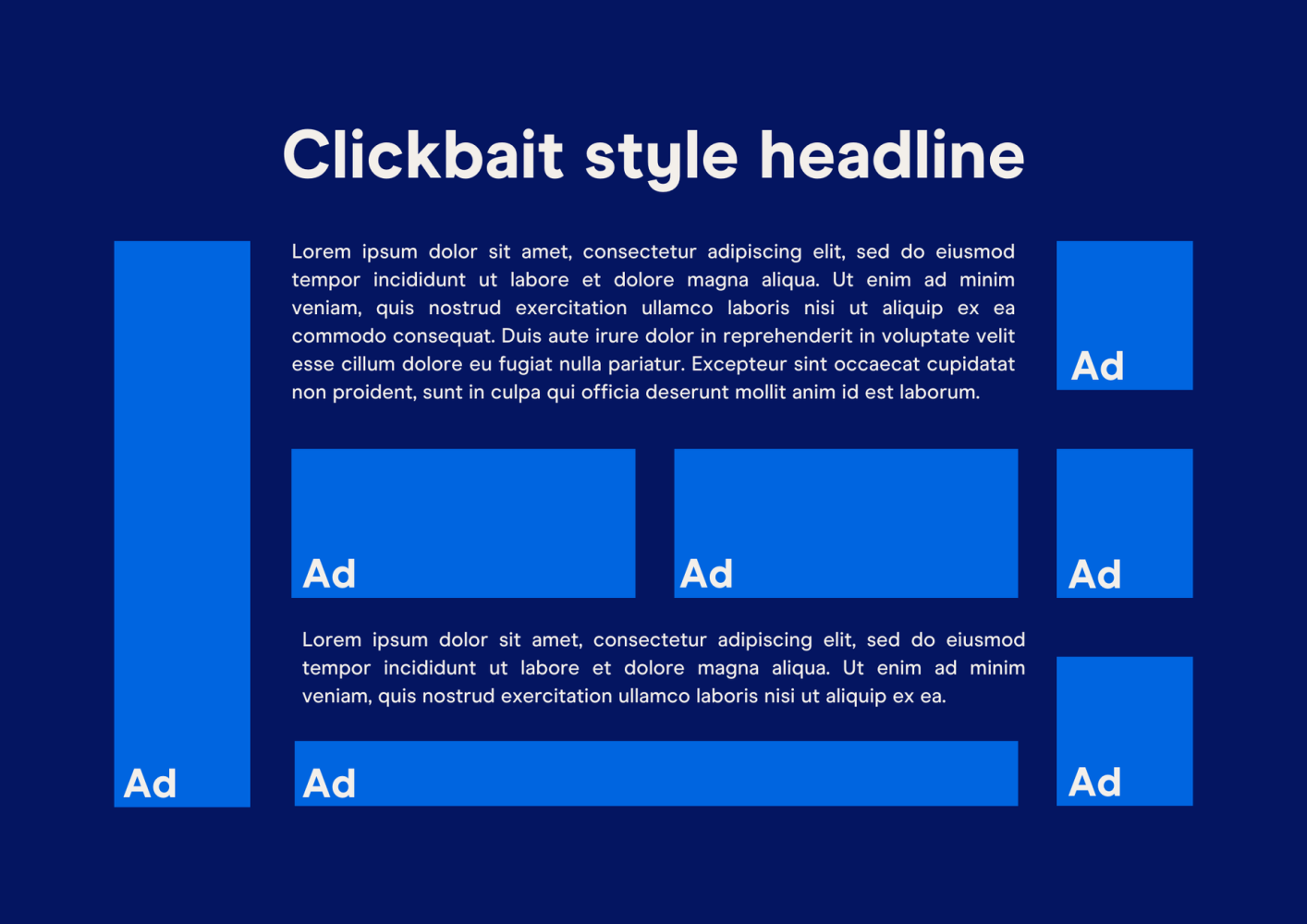 Clickbait Made For Advertising site MFA